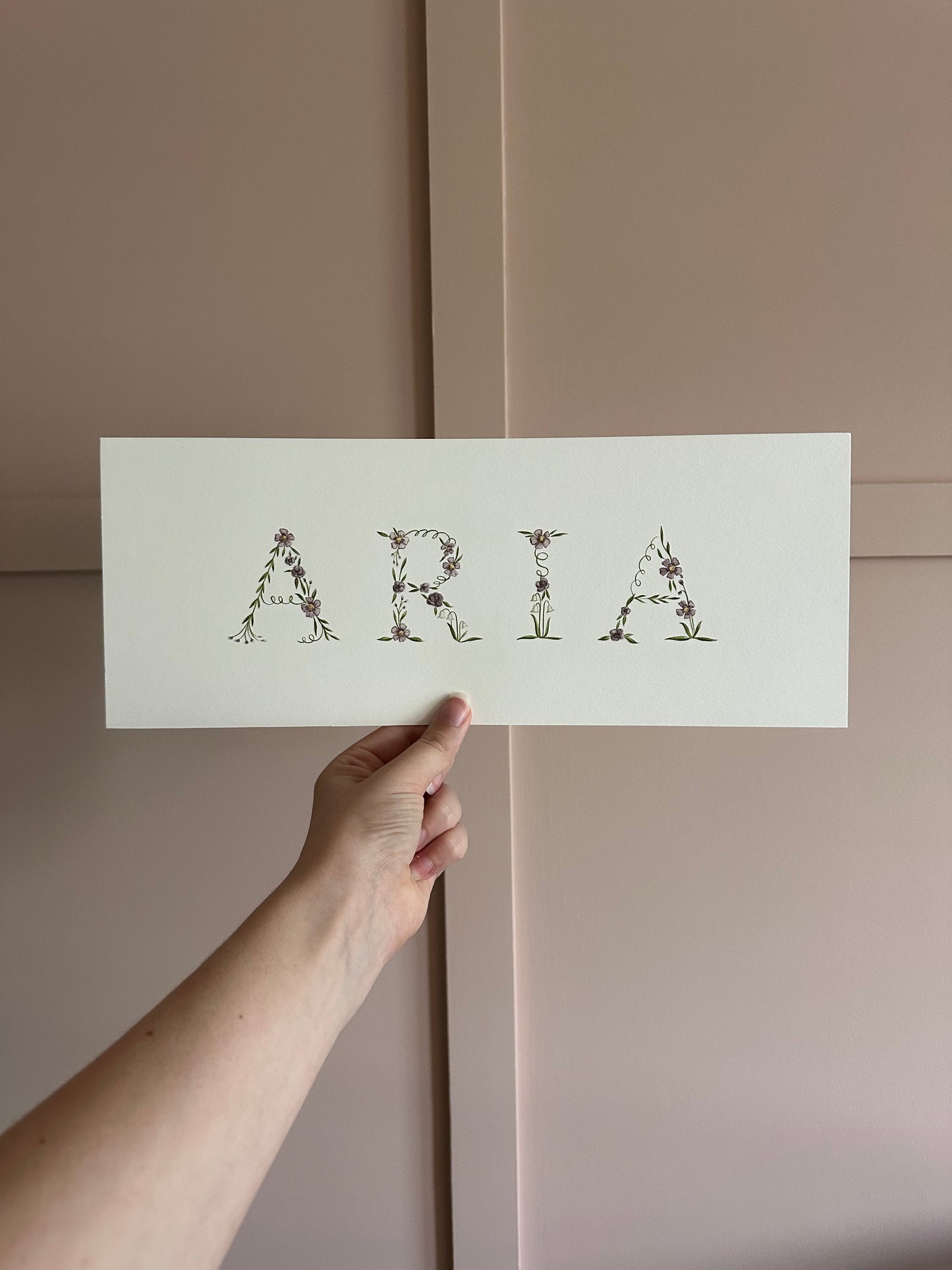 Custom Watercolor Name Art