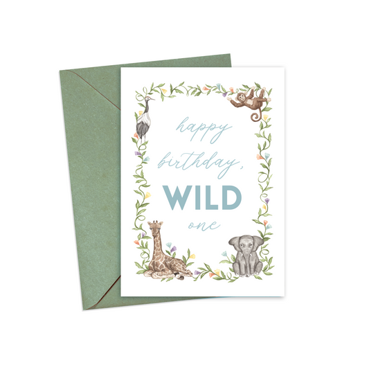 Wild One Birthday Card