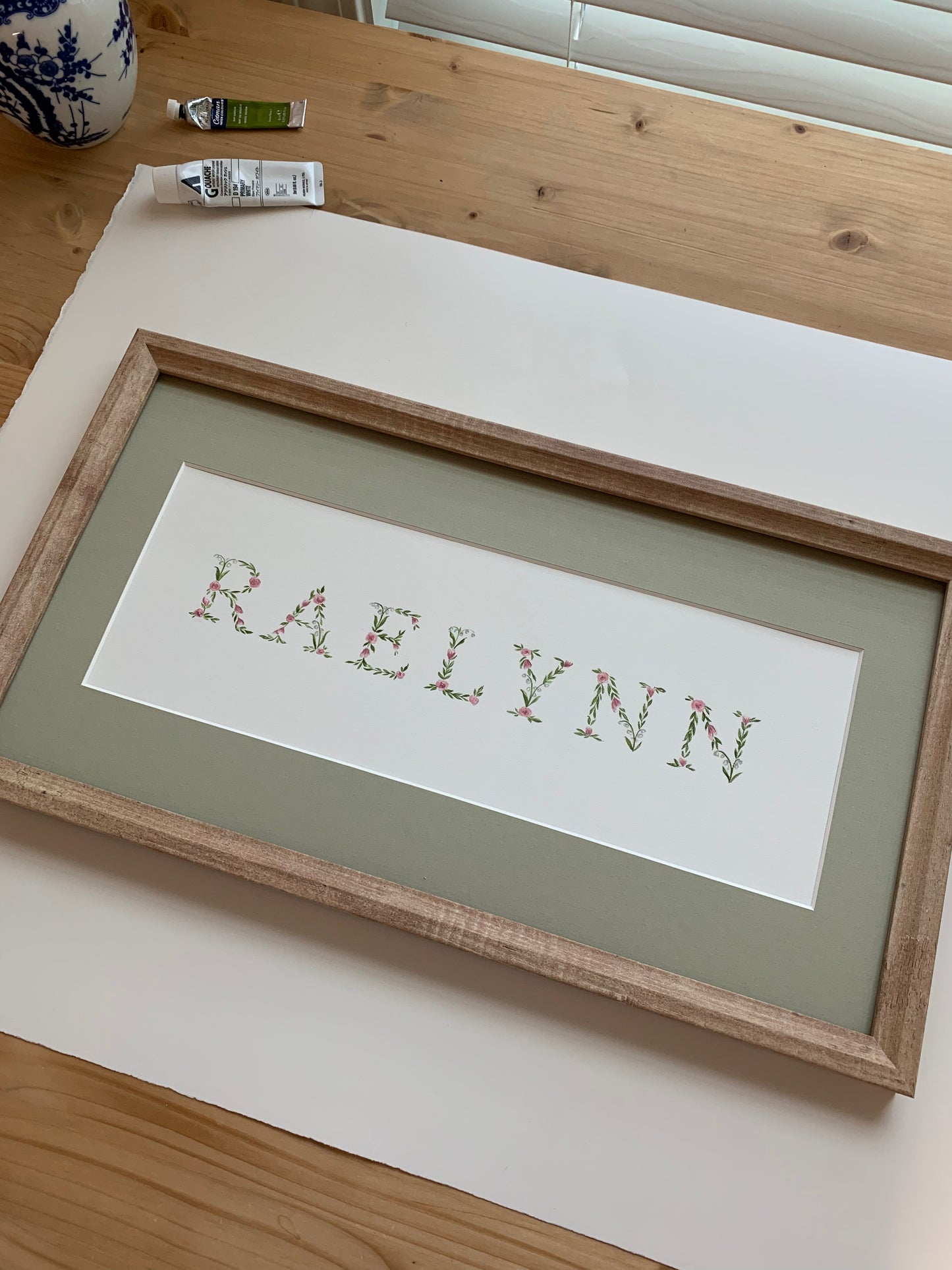 Custom Watercolor Name Art