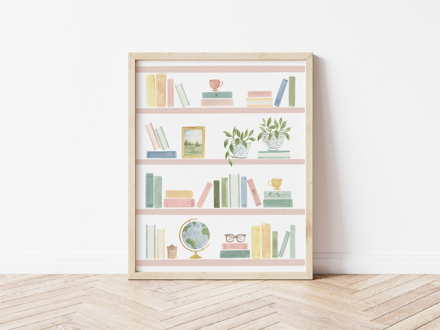 Bookshelf Art Print