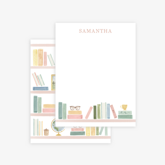 Bookcase Flat Notecard Stationery Set