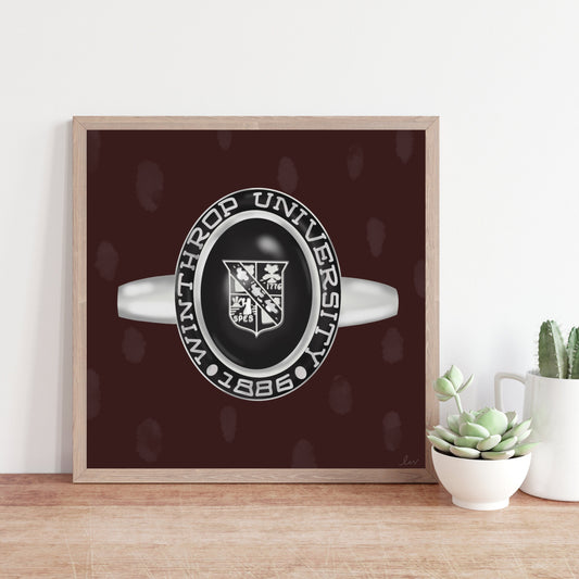 Winthrop University Ring Print | 8x8 Print | Graduation Gift