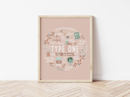 Type One Enneagram Circle Print