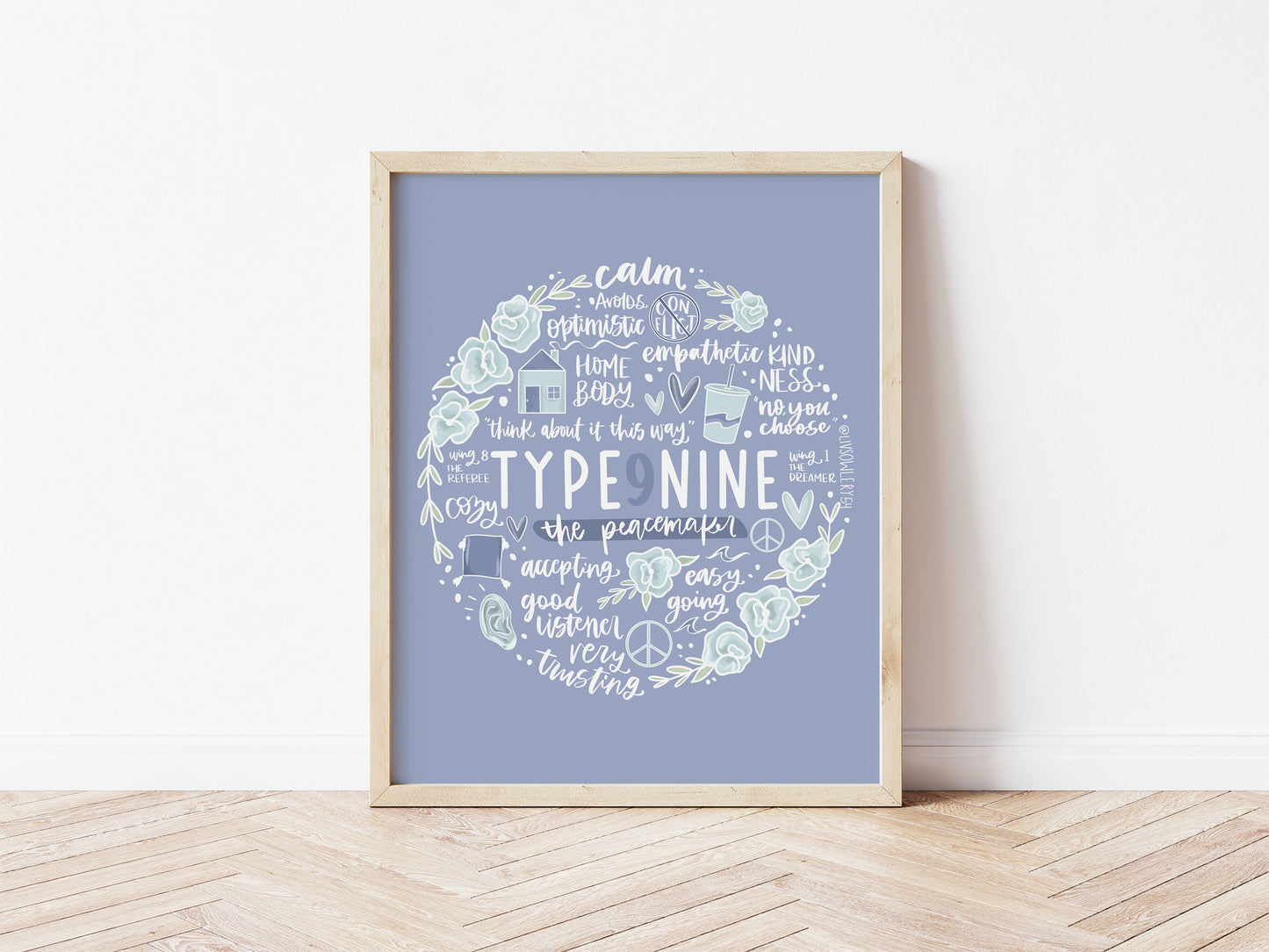 Type Nine Enneagram Circle Print