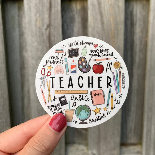 Teacher Circle Sticker | Teacher Gifts