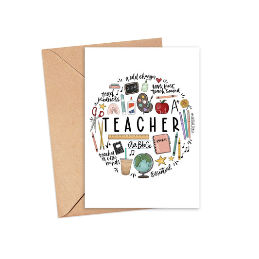Illustrated Teacher Card