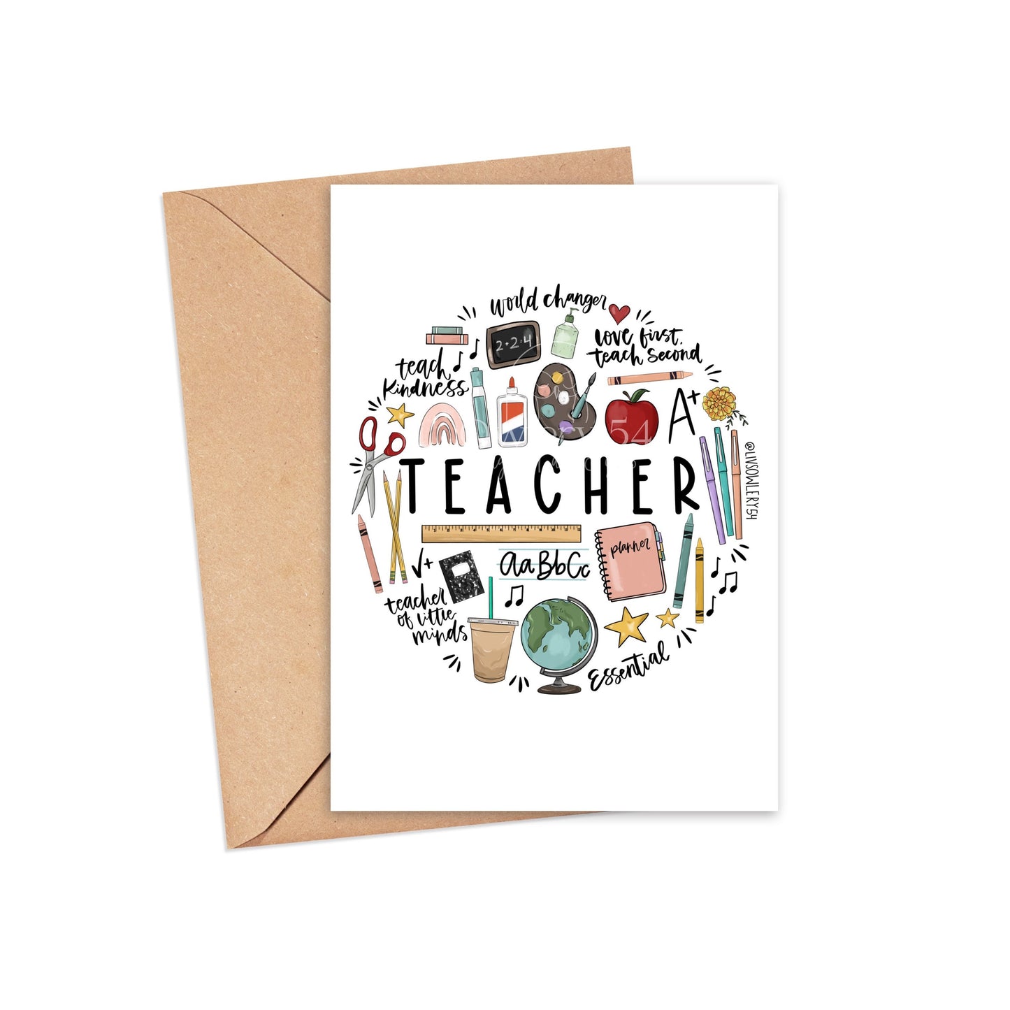 Illustrated Teacher Card