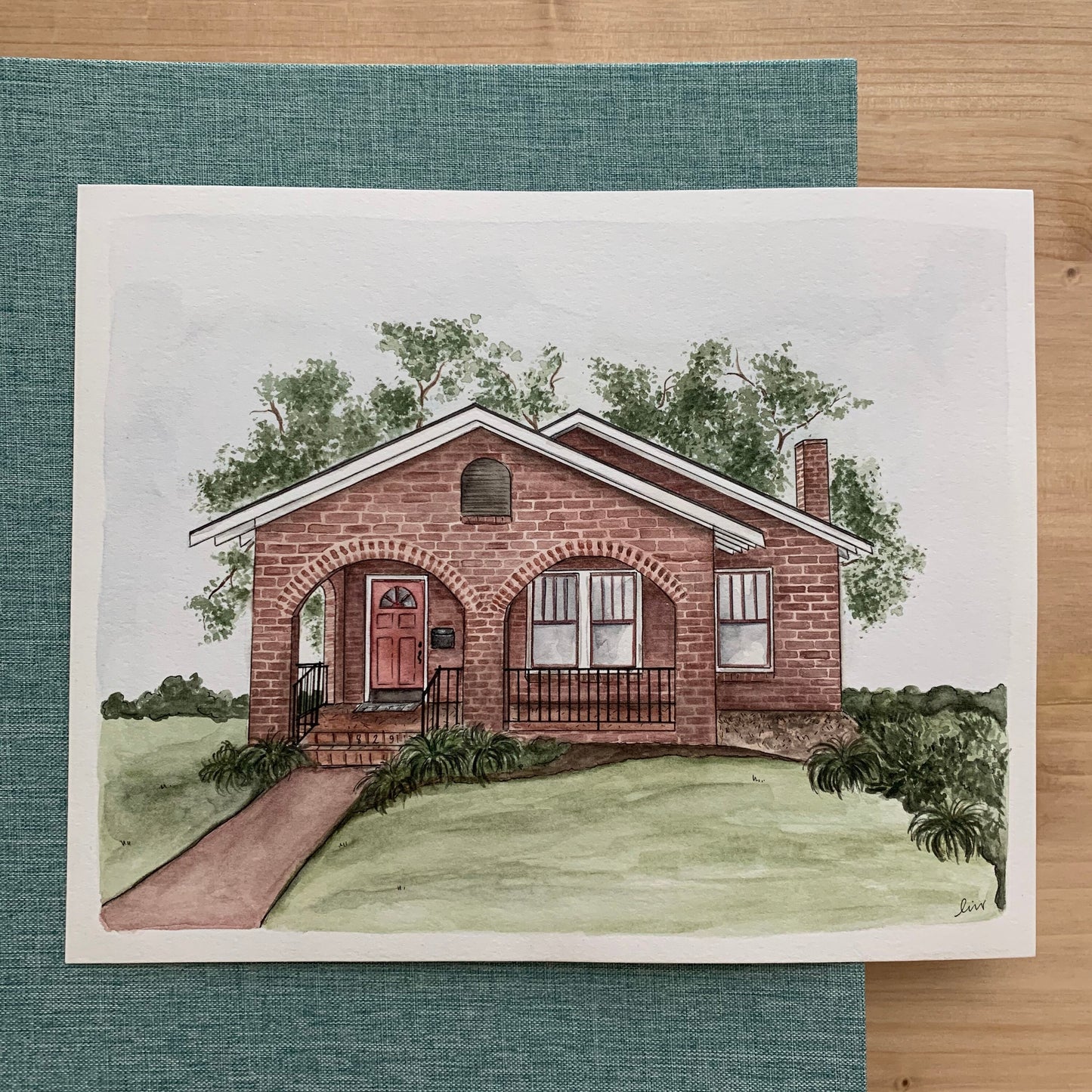 Watercolor House Painting