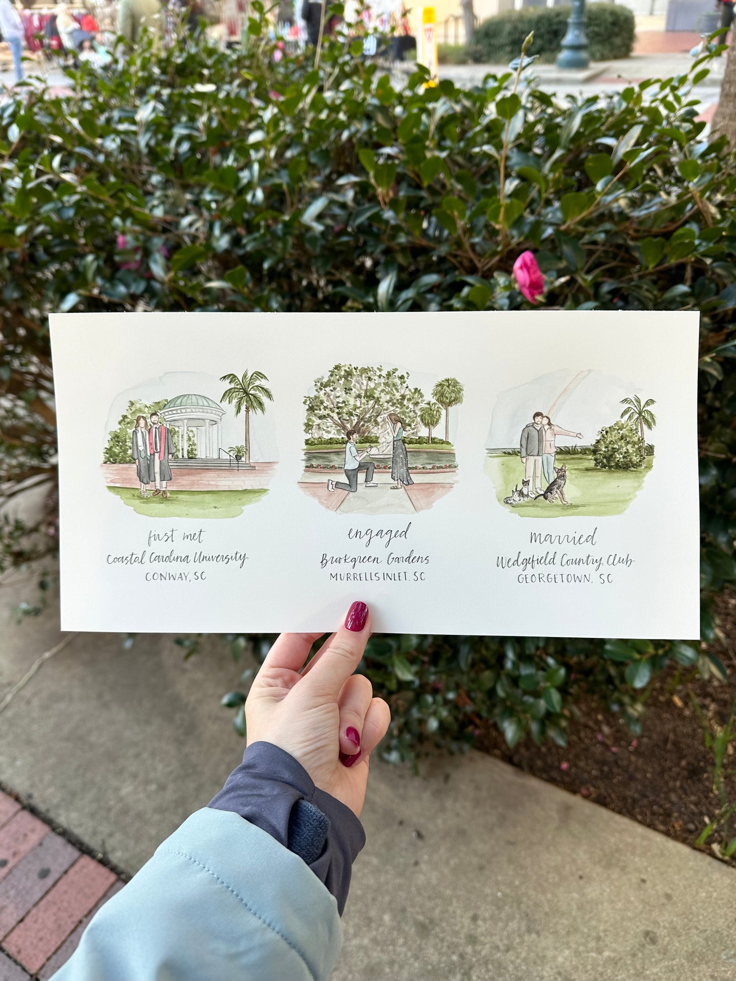 Minimalist Watercolor Love Story