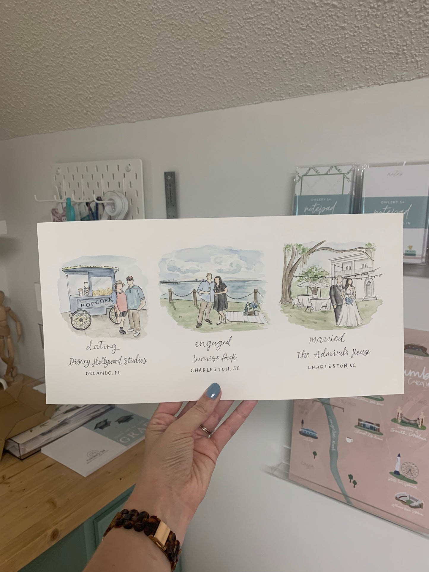 Minimalist Watercolor Love Story