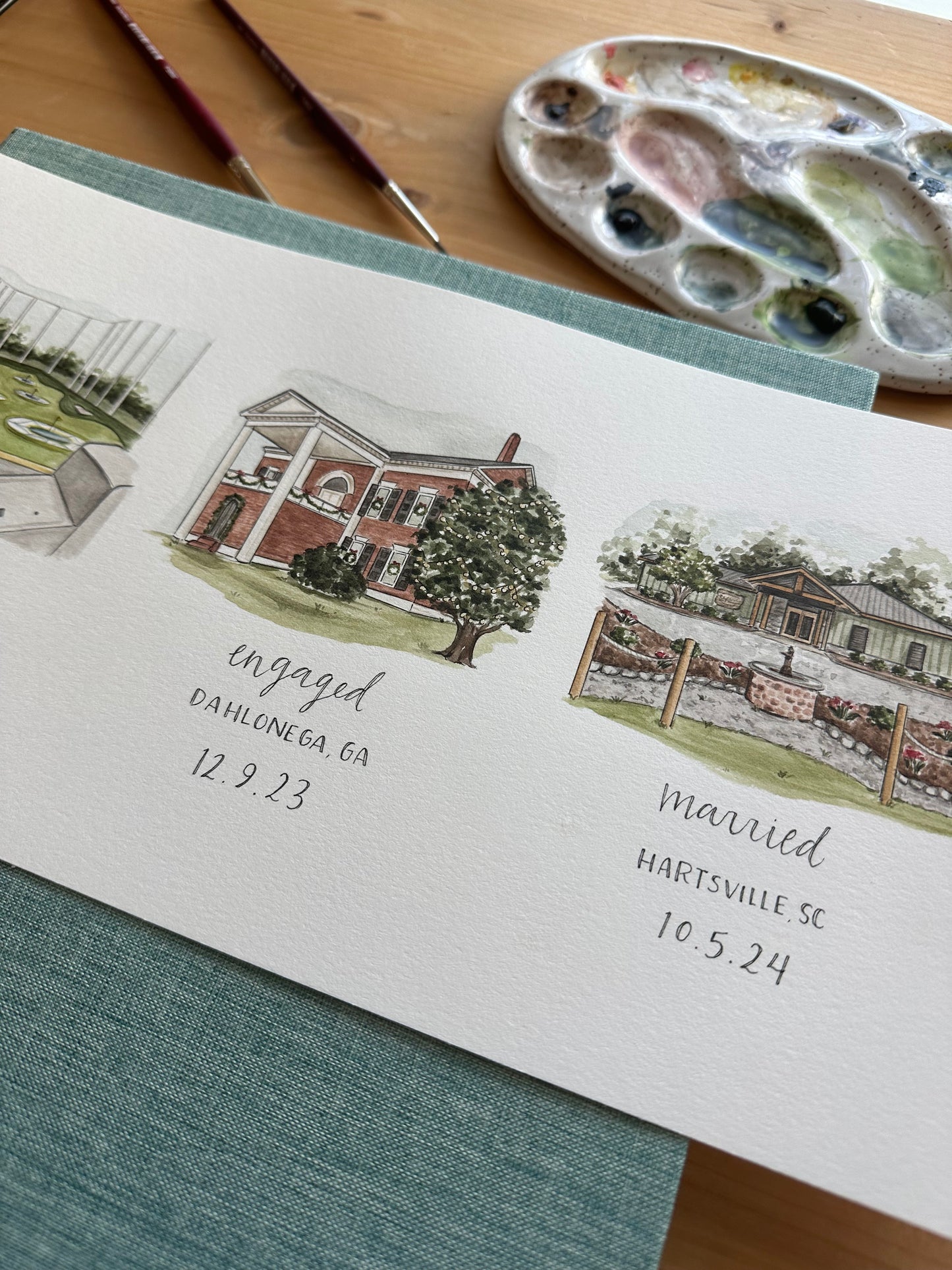 Minimalist Watercolor Love Story