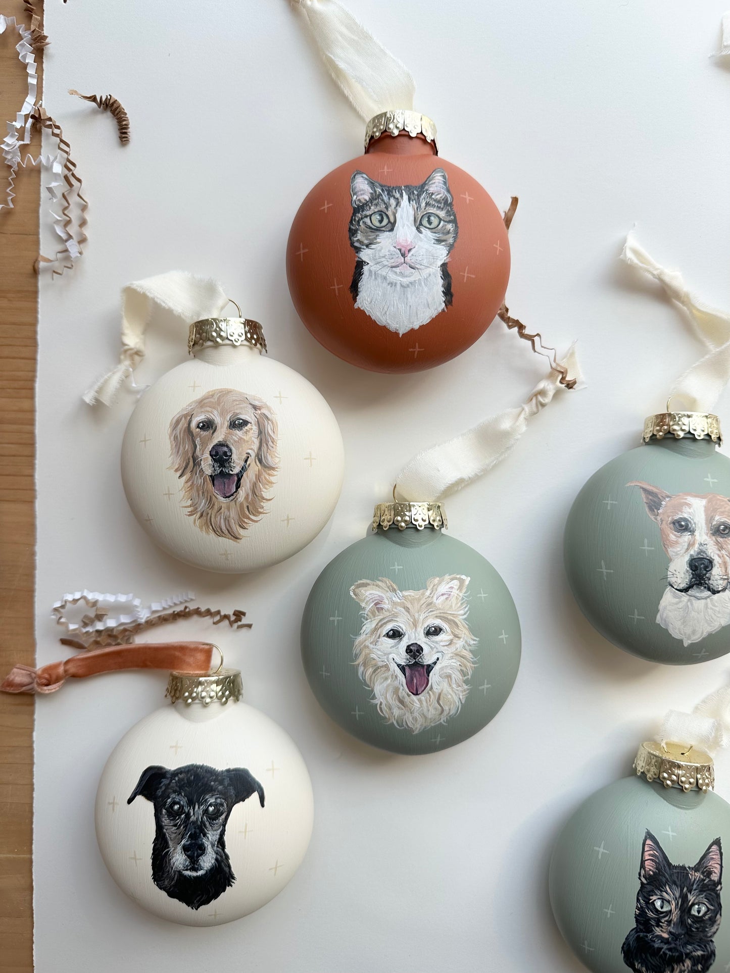 Custom Pet Portrait Ornaments