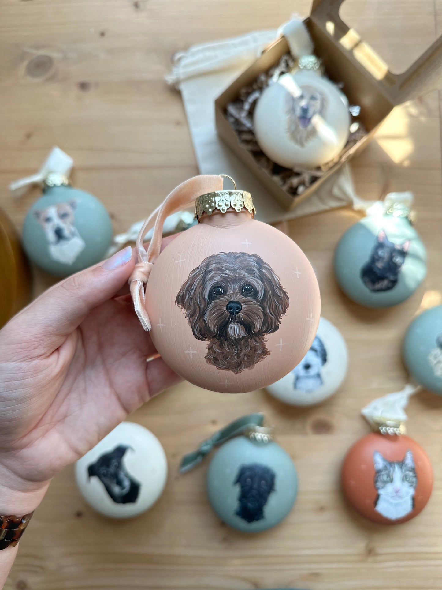 Custom Pet Portrait Ornaments