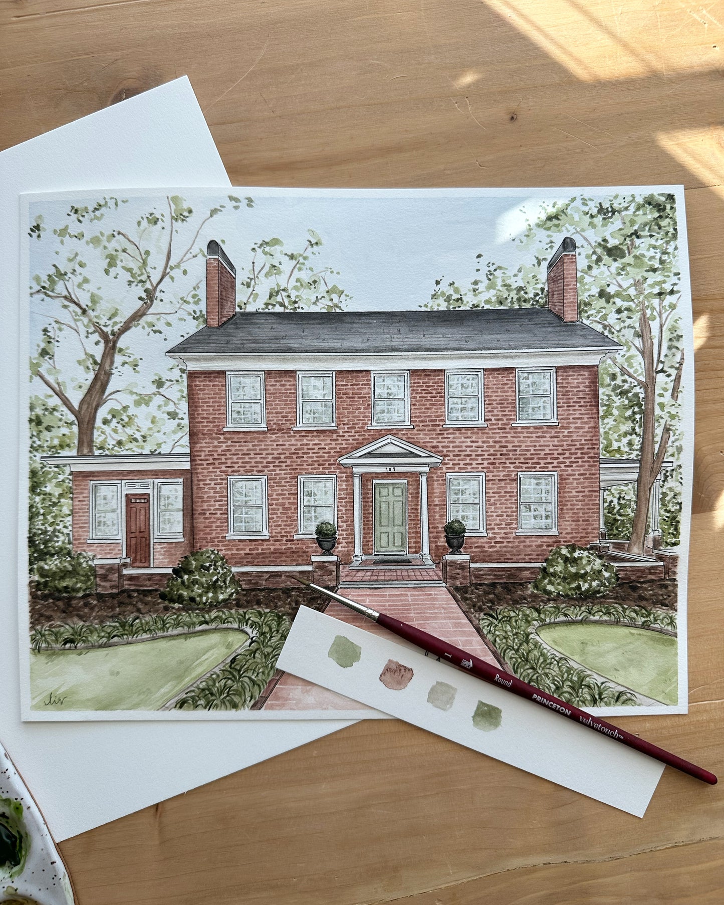 Watercolor House Painting