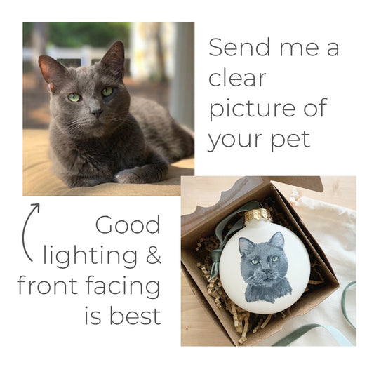Custom Pet Portrait Ornaments