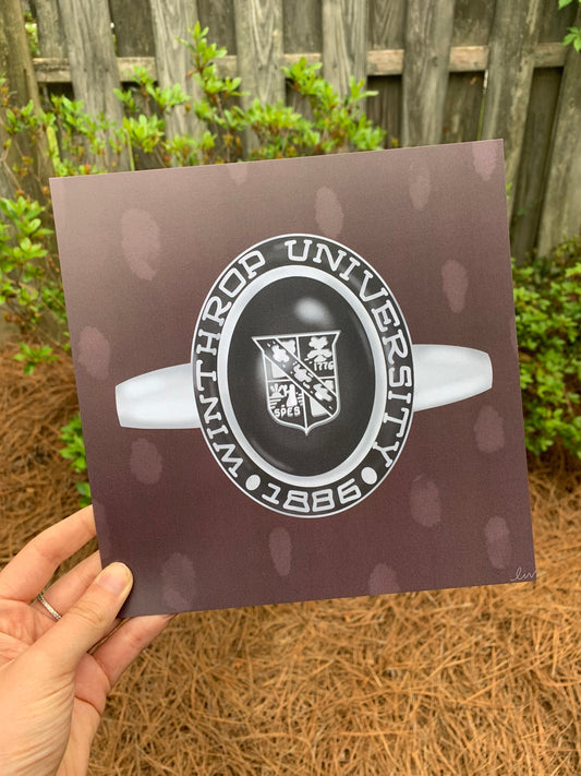 Winthrop University Ring Print | 8x8 Print | Graduation Gift