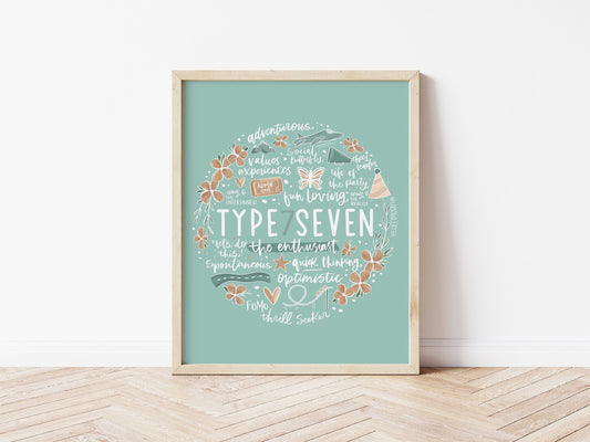 Type Seven Enneagram Circle Print