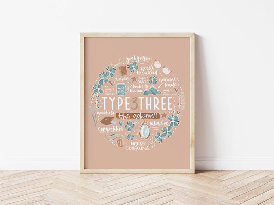 Type Three Enneagram Circle Print