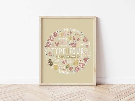 Type Four Enneagram Circle Print