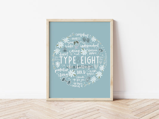 Type Eight Enneagram Circle Print