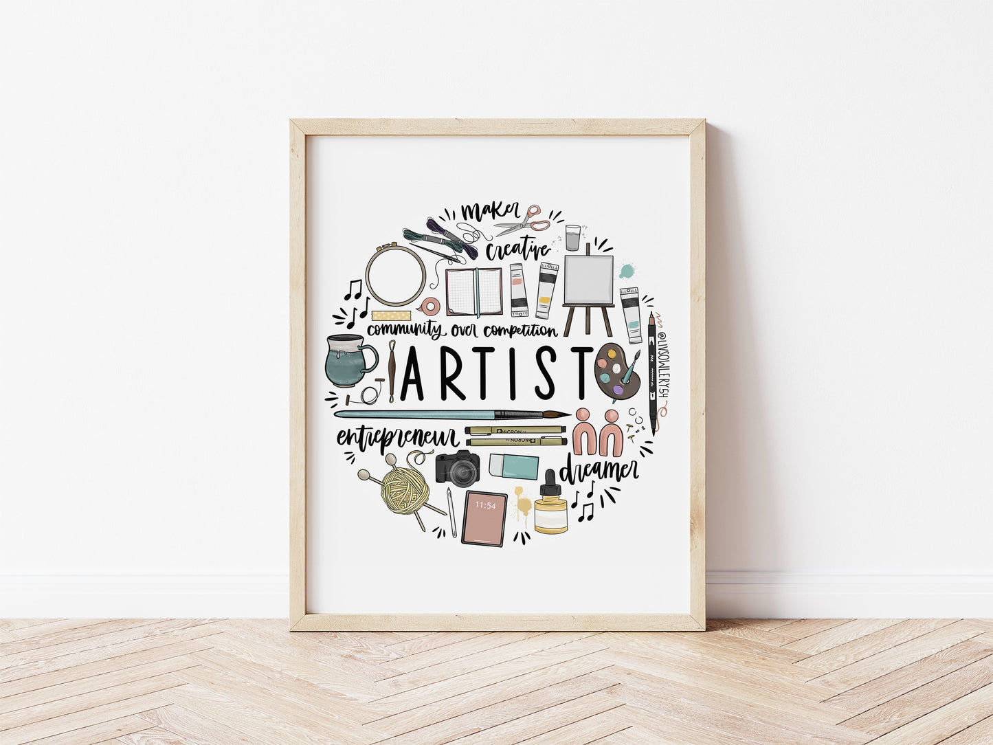 Artist Illustrated Art Print