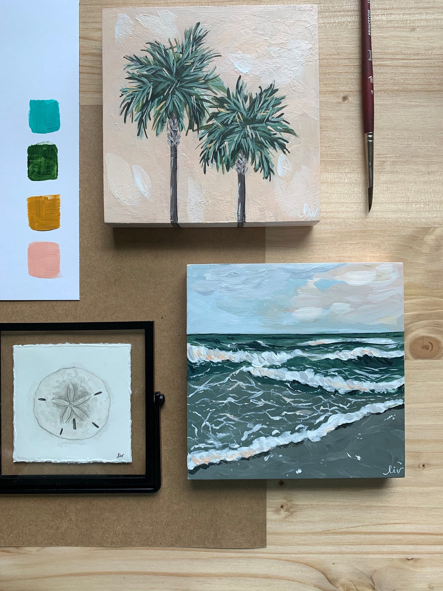 Tides | Original Ocean Painting | 5x5