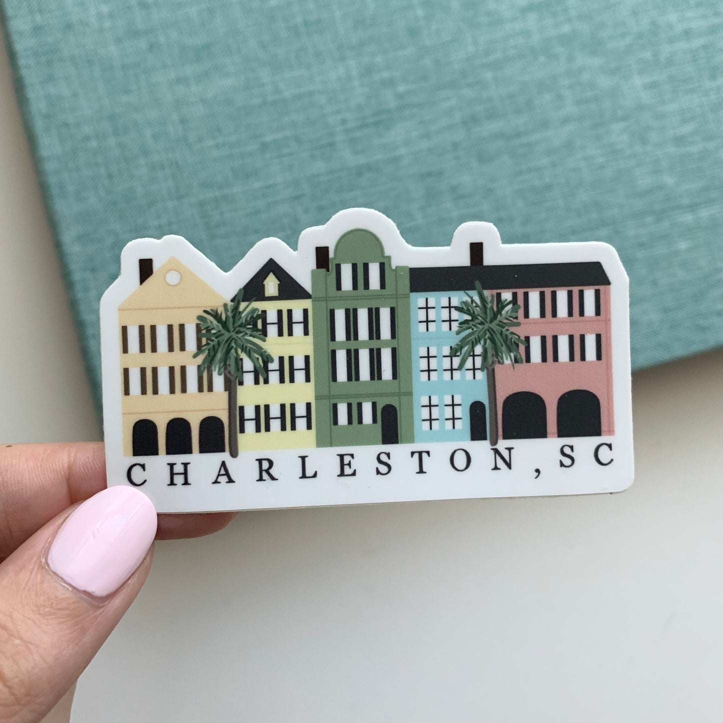 Charleston, SC Rainbow Row Sticker