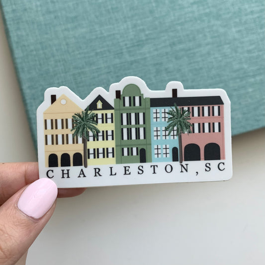 Charleston, SC Rainbow Row Sticker
